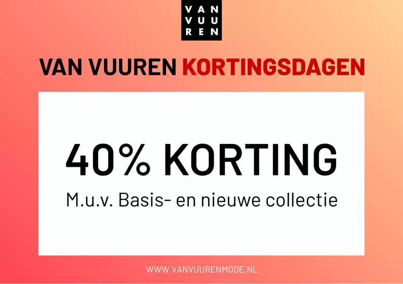 Catalogus van Van Vuuren Mode | Van Vuuren Kortingsdagen | 2026-06-15T00:00:00.000Z - 2026-06-29T00:00:00.000Z