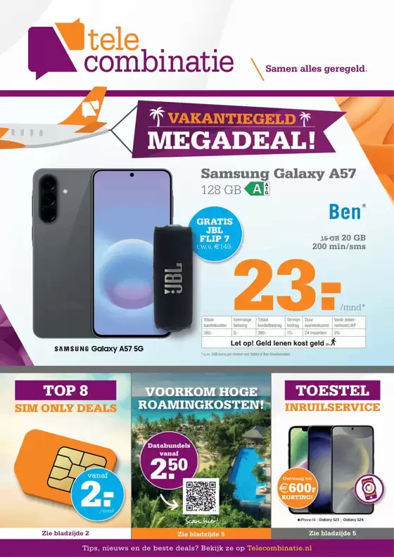 Telecombinatie folder in Reuver | Vakantiegeld Megadeal! | 2026-06-26T00:00:00.000Z - 2026-07-31T00:00:00.000Z