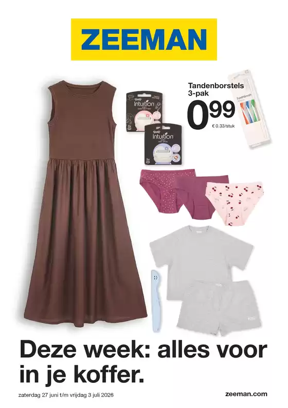 Zeeman folder in Klazienaveen | Zeeman Week 25-26 zaterdag 13 juni tm vrijdag 26 juni 2026. | 2026-06-13T00:00:00.000Z - 2026-06-26T00:00:00.000Z