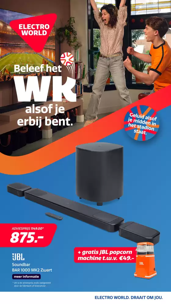 Catalogus van Electroworld | Actuele koopjes en aanbiedingen | 2026-06-29T00:00:00.000Z - 2026-07-13T00:00:00.000Z