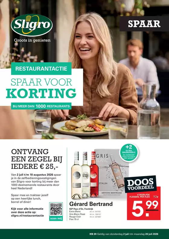 Sligro folder | Spaarfolder 09 2026 | 2026-07-02T00:00:00.000Z - 2026-08-10T00:00:00.000Z