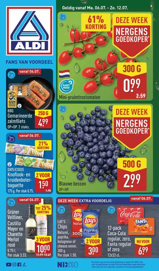 Catalogus van Aldi | Topaanbiedingen voor slimme spaarders | 2026-07-06T00:00:00.000Z - 2026-07-12T00:00:00.000Z