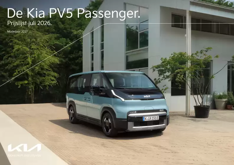 Catalogus van Kia | Kia Netherlands PV5 Passenger prijslijst | 2026-07-01T00:00:00.000Z - 2027-12-31T00:00:00.000Z