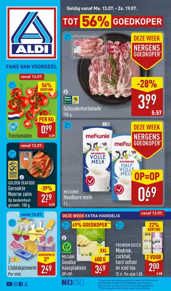 Catalogus van Aldi | Geweldige kortingen op geselecteerde producten | 2026-07-13T00:00:00.000Z - 2026-07-19T00:00:00.000Z
