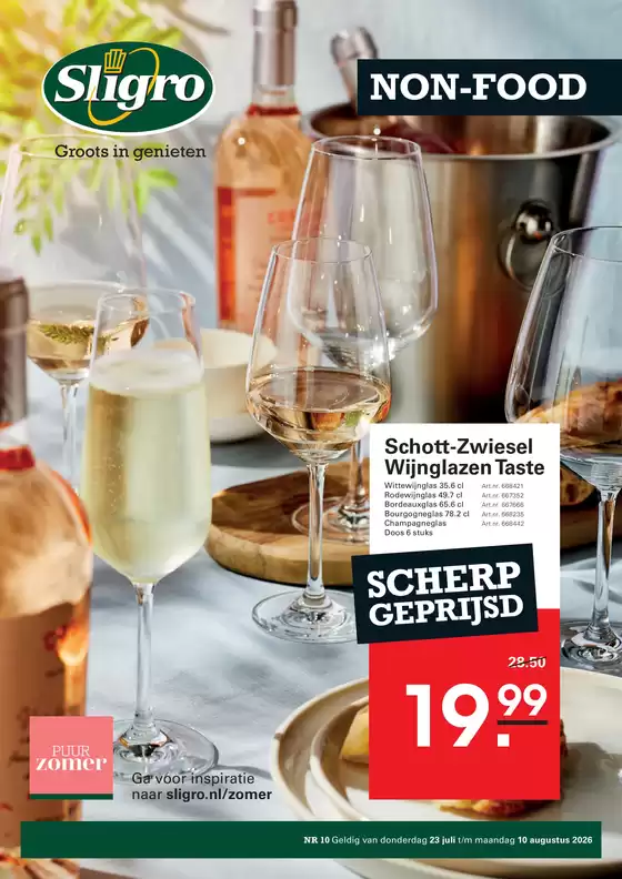 Catalogus van Sligro | Non food 10 2026 | 2026-07-23T00:00:00.000Z - 2026-08-10T00:00:00.000Z