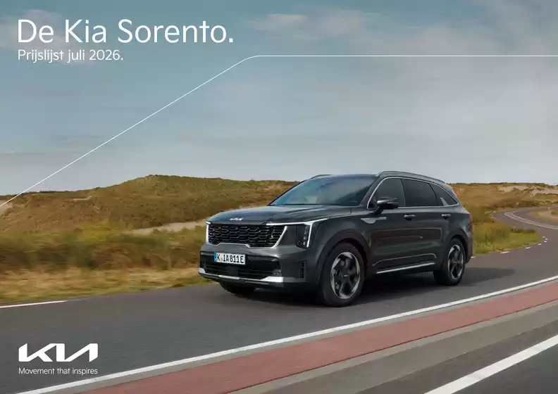 Catalogus van Kia in Zwaagwesteinde | Kia Netherlands Sorento prijslijst | 2026-07-01T00:00:00.000Z - 2026-07-31T00:00:00.000Z