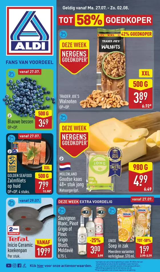 Aldi folder | Geweldig aanbod voor alle klanten | 2026-07-27T00:00:00.000Z - 2026-08-02T00:00:00.000Z