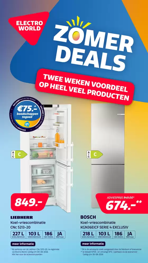 Catalogus van Electroworld | Ontdek aantrekkelijke aanbiedingen | 2026-07-26T00:00:00.000Z - 2026-08-30T00:00:00.000Z
