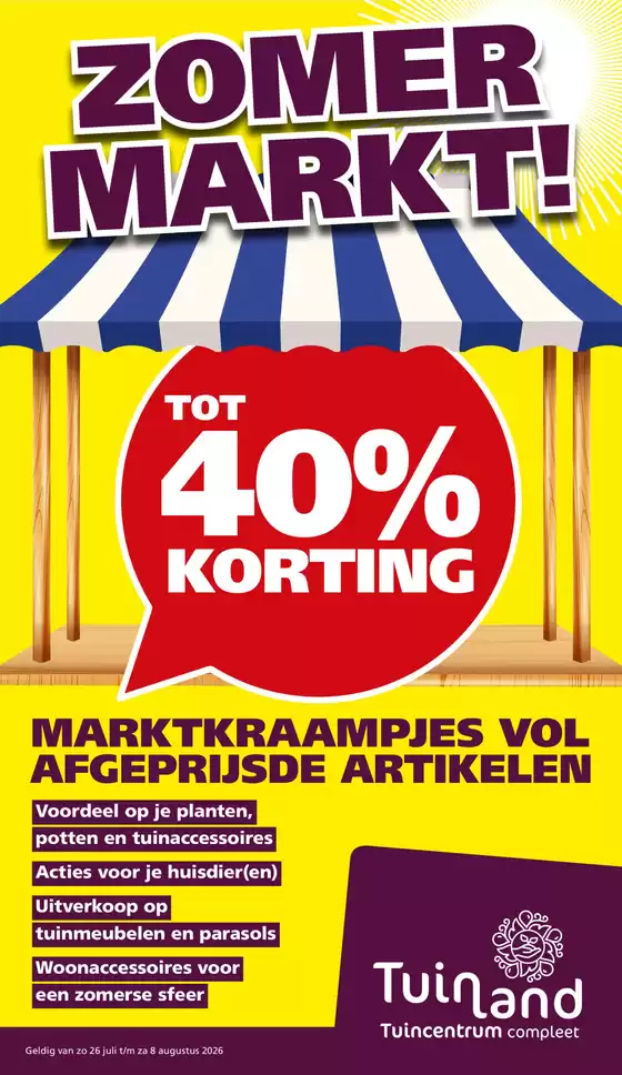 Catalogus van Tuinland | Aanbiedingen voor koopjesjagers | 2026-07-25T00:00:00.000Z - 2026-08-08T00:00:00.000Z