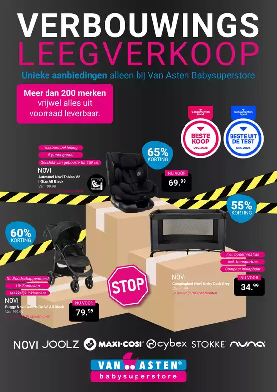 Catalogus van Van Asten BabySuperstore | Verbouwings Leegverkoop | 2026-07-27T00:00:00.000Z - 2026-08-11T00:00:00.000Z