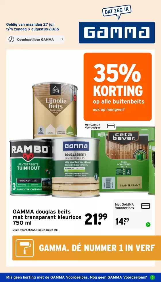 Catalogus van Gamma | Topaanbiedingen voor alle koopjesjagers | 2026-07-27T00:00:00.000Z - 2026-08-09T00:00:00.000Z