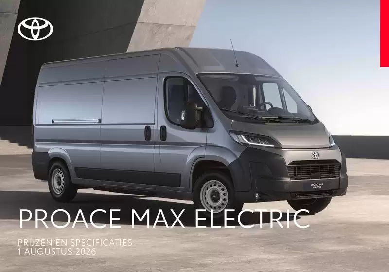 Catalogus van Toyota in Rijen | Proace Max Electric brochure | 2026-08-01T00:00:00.000Z - 2026-08-01T00:00:00.000Z