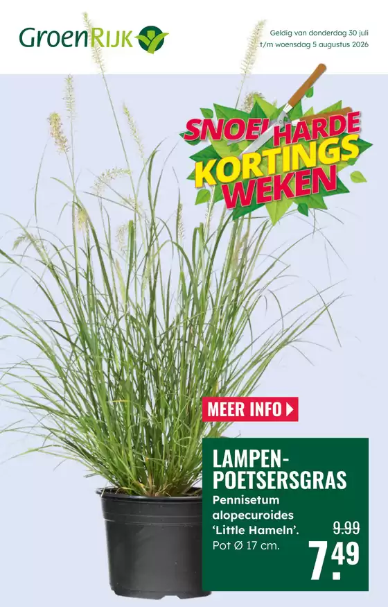 Catalogus van GroenRijk | Exclusieve koopjes | 2026-07-30T00:00:00.000Z - 2026-08-05T00:00:00.000Z