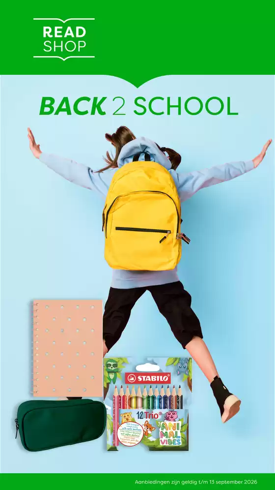 Catalogus van The Read Shop in Hattemerbroek | In onze BACK 2 SCHOOL folder | 2026-08-04T00:00:00.000Z - 2026-09-13T00:00:00.000Z