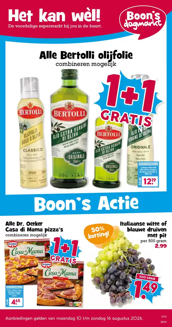 Catalogus van Boon's Markt | Topaanbiedingen voor slimme spaarders | 2026-08-10T00:00:00.000Z - 2026-08-16T00:00:00.000Z