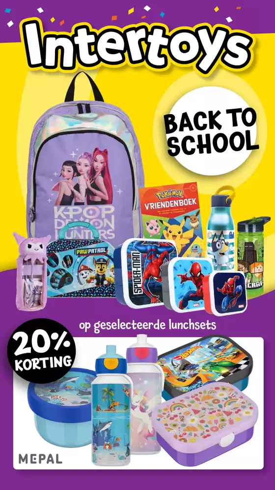 Catalogus van Intertoys | IntertoysNL - Intertoys actiefolder Back to School 2026 | 2026-08-08T00:00:00.000Z - 2026-08-22T00:00:00.000Z