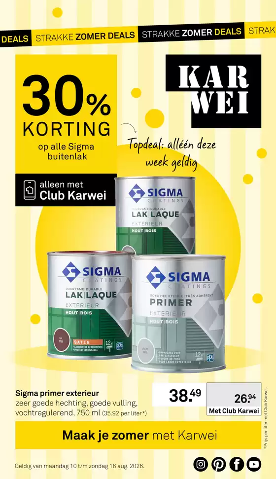Karwei folder in Scharwoude | Bekijk de nieuwe folder vol scherpe aanbiedingen | 2026-08-10T00:00:00.000Z - 2026-08-16T00:00:00.000Z
