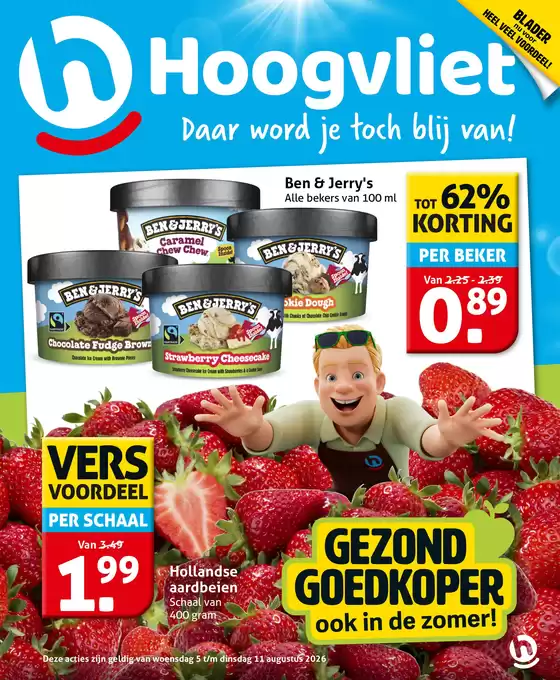 Hoogvliet folder | Geweldige kortingen op geselecteerde producten | 2026-08-05T00:00:00.000Z - 2026-08-11T00:00:00.000Z
