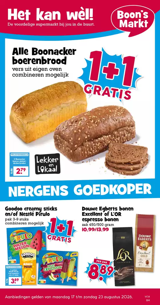 Catalogus van Boon's Markt | Exclusieve deals voor onze klanten | 2026-08-17T00:00:00.000Z - 2026-08-23T00:00:00.000Z