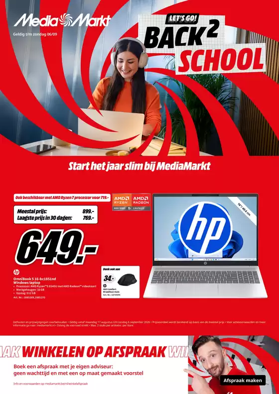 Catalogus van Media Markt | Geweldige kortingen op geselecteerde producten | 2026-08-17T00:00:00.000Z - 2026-09-06T00:00:00.000Z