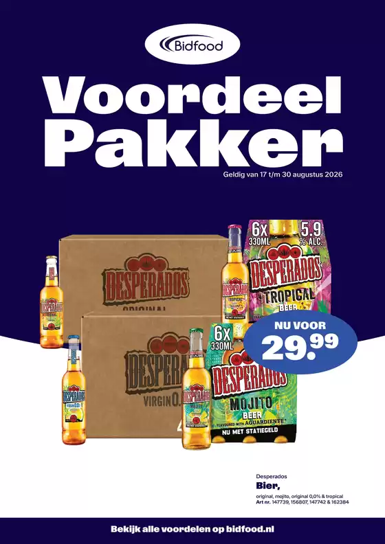 Catalogus van Bidfood in Maastricht-Airport | Actiepakker Restauratief | 2026-08-17T00:00:00.000Z - 2026-08-30T00:00:00.000Z