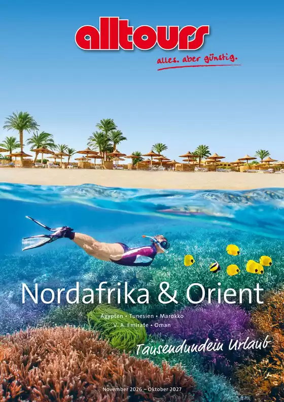 Catalogus van Alltours | Nordafrika & Orient | 2026-11-01T00:00:00.000Z - 2027-10-31T00:00:00.000Z
