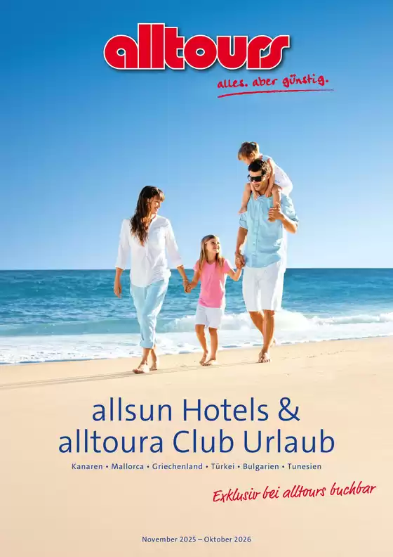 Catalogus van Alltours | Allsun Hotels & Alltoura Club Urlaub | 2026-08-17T00:00:00.000Z - 2026-10-31T00:00:00.000Z
