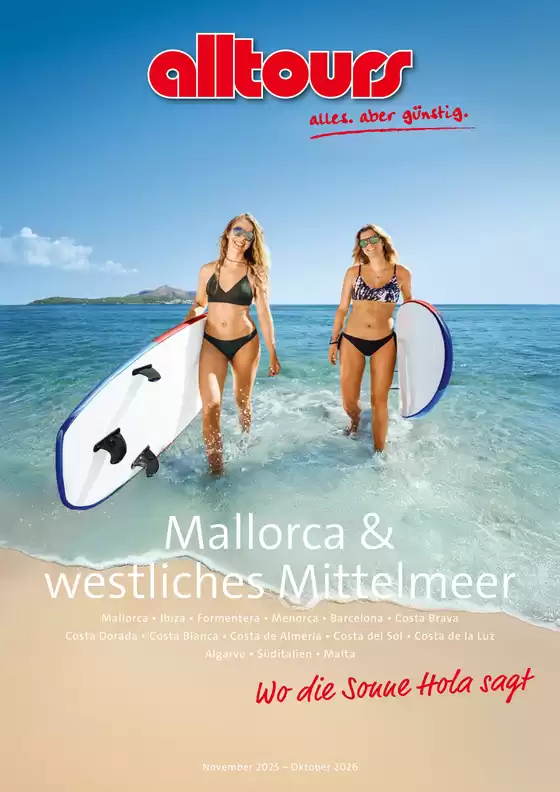 Catalogus van Alltours | Mallorca & Westliches Mittelmeer | 2026-08-17T00:00:00.000Z - 2026-10-31T00:00:00.000Z