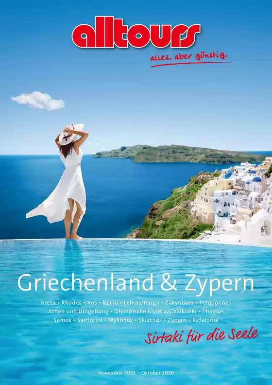 Catalogus van Alltours | Griechenland & Zypern | 2026-08-17T00:00:00.000Z - 2026-10-31T00:00:00.000Z