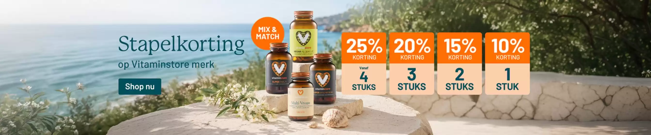 Catalogus van Vitaminstore | Stapelkorting | 2026-08-17T00:00:00.000Z - 2026-08-31T00:00:00.000Z
