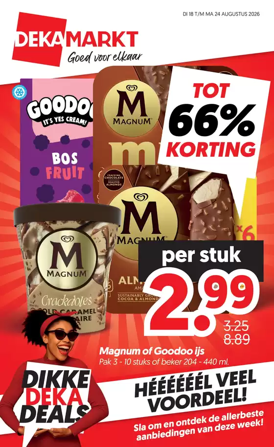 Catalogus van Dekamarkt in Lies | Geweldig aanbod voor koopjesjagers | 2026-08-18T00:00:00.000Z - 2026-08-24T00:00:00.000Z