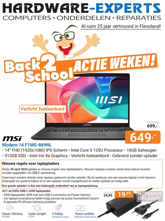 Catalogus van Hardware Expert | Back 2 School Actie Weken! | 2026-08-20T00:00:00.000Z - 2026-09-06T00:00:00.000Z