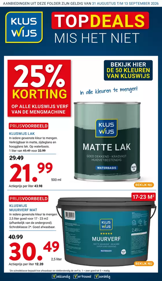 Catalogus van Kluswijs in Driebruggen | Onze beste aanbiedingen voor u | 2026-08-31T00:00:00.000Z - 2026-09-13T00:00:00.000Z