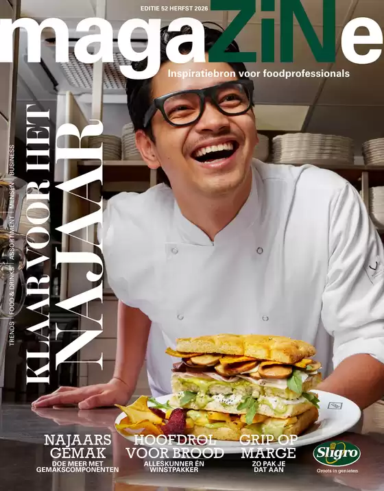 Catalogus van Sligro | Magazine 02 2026 klaar voor het najaar | 2026-09-01T00:00:00.000Z - 2026-11-30T00:00:00.000Z