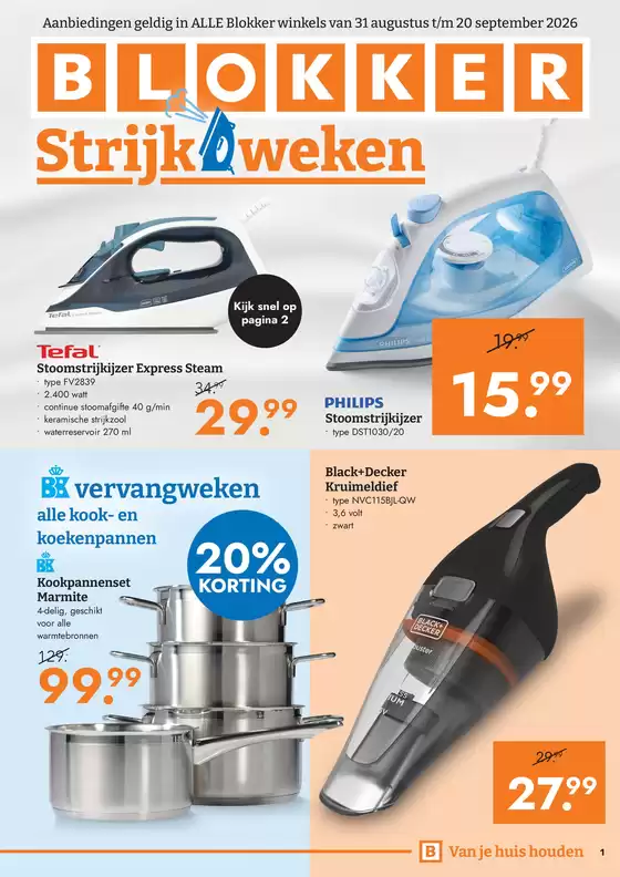 Catalogus van Blokker | Blokker - Blokker week 36 2026 | 2026-08-31T00:00:00.000Z - 2026-09-20T00:00:00.000Z
