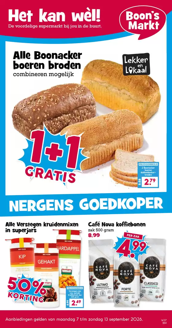 Catalogus van Boon's Markt | Ontdek aantrekkelijke aanbiedingen | 2026-09-07T00:00:00.000Z - 2026-09-13T00:00:00.000Z