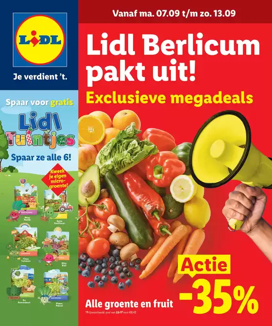 Lidl folder | Exclusieve megadeals | 2026-09-07T00:00:00.000Z - 2026-09-13T00:00:00.000Z