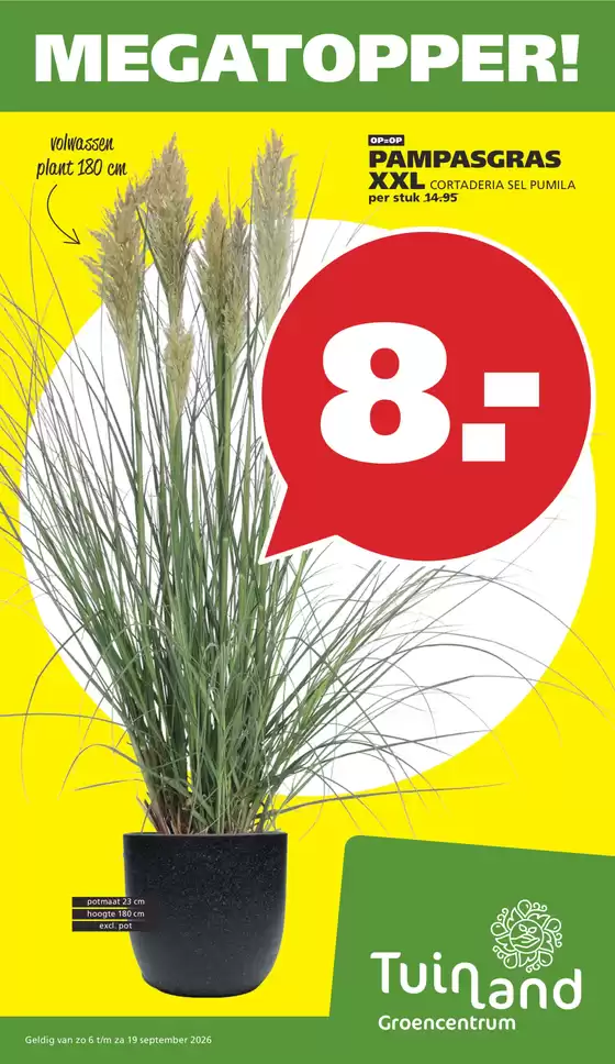 Catalogus van Tuinland | Aanbiedingen voor koopjesjagers | 2026-09-05T00:00:00.000Z - 2026-09-19T00:00:00.000Z