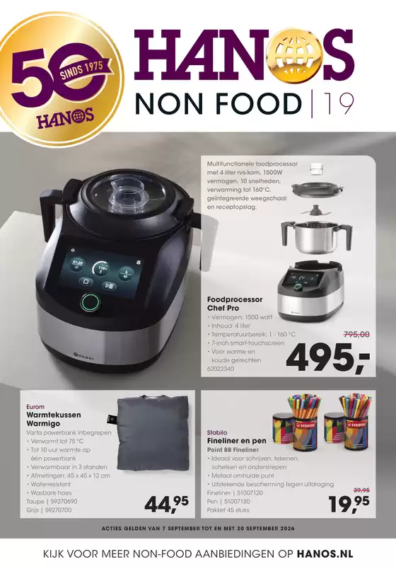 Catalogus van HANOS | HANOS Courant 19 Non-food | 2026-09-07T00:00:00.000Z - 2026-09-20T00:00:00.000Z