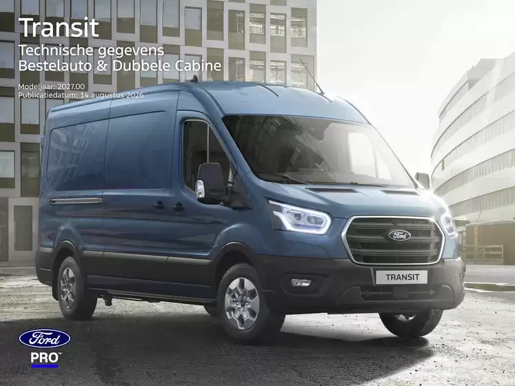 Catalogus van Ford | BRO technische specificaties transit bestelauto | 2026-09-09T00:00:00.000Z - 2026-09-23T00:00:00.000Z