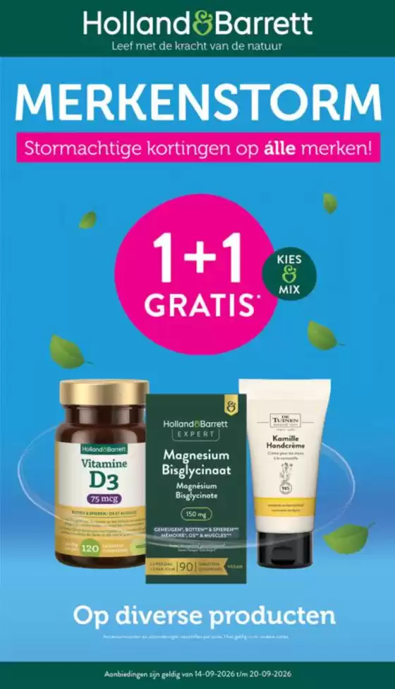 Catalogus van Holland & Barrett in Nieuw-Vennep | Holland Barrett folder | 2026-09-14T00:00:00.000Z - 2026-09-20T00:00:00.000Z