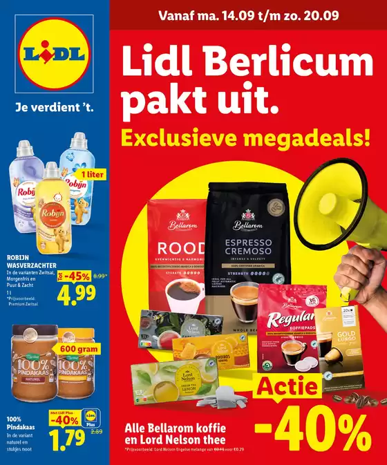 Lidl folder in Berlicum | Exclusieve megadeals | 2026-09-14T00:00:00.000Z - 2026-09-20T00:00:00.000Z