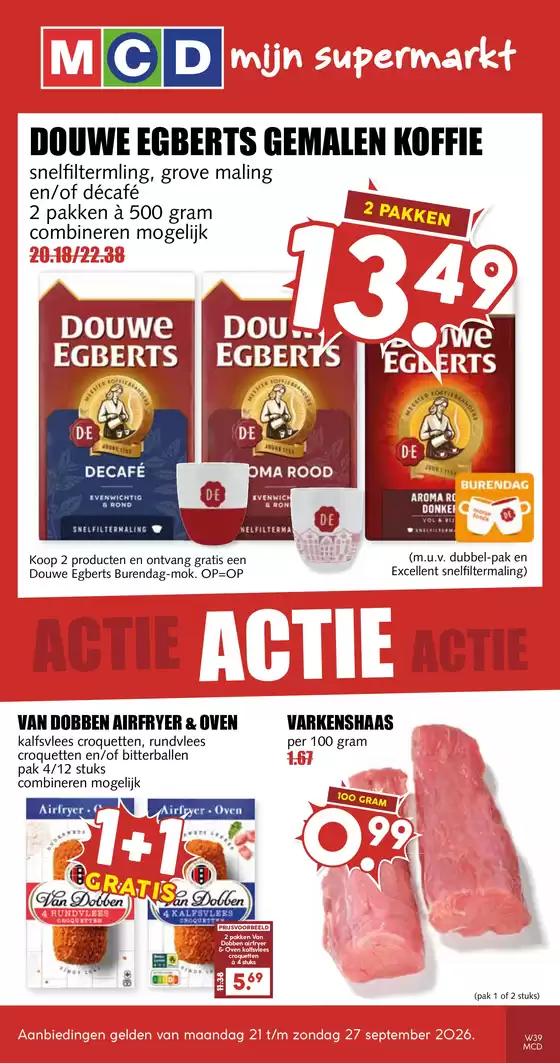 Catalogus van MCD Supermarkt | Actuele koopjes en aanbiedingen | 2026-09-21T00:00:00.000Z - 2026-09-27T00:00:00.000Z