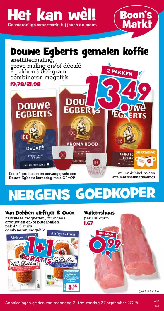 Catalogus van Boon's Markt | Grote selectie aanbiedingen | 2026-09-21T00:00:00.000Z - 2026-09-27T00:00:00.000Z