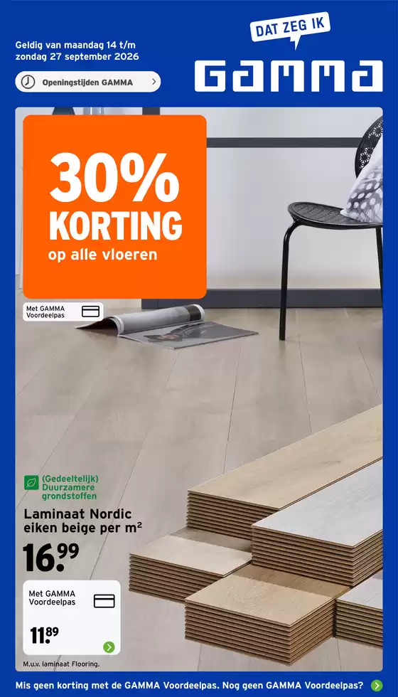 Catalogus van Gamma | Aanbiedingen voor koopjesjagers | 2026-09-14T00:00:00.000Z - 2026-09-27T00:00:00.000Z
