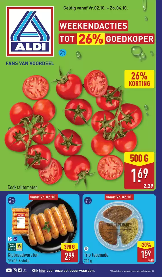 Aldi folder in Den Haag | Bespaar nu met onze deals | 2026-10-02T00:00:00.000Z - 2026-10-04T00:00:00.000Z