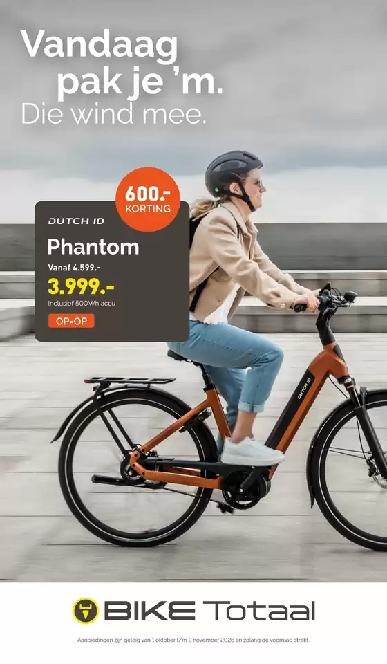 Bike Totaal folder in Nieuwegein | Topdeals voor alle klanten | 2026-10-01T00:00:00.000Z - 2026-11-02T00:00:00.000Z