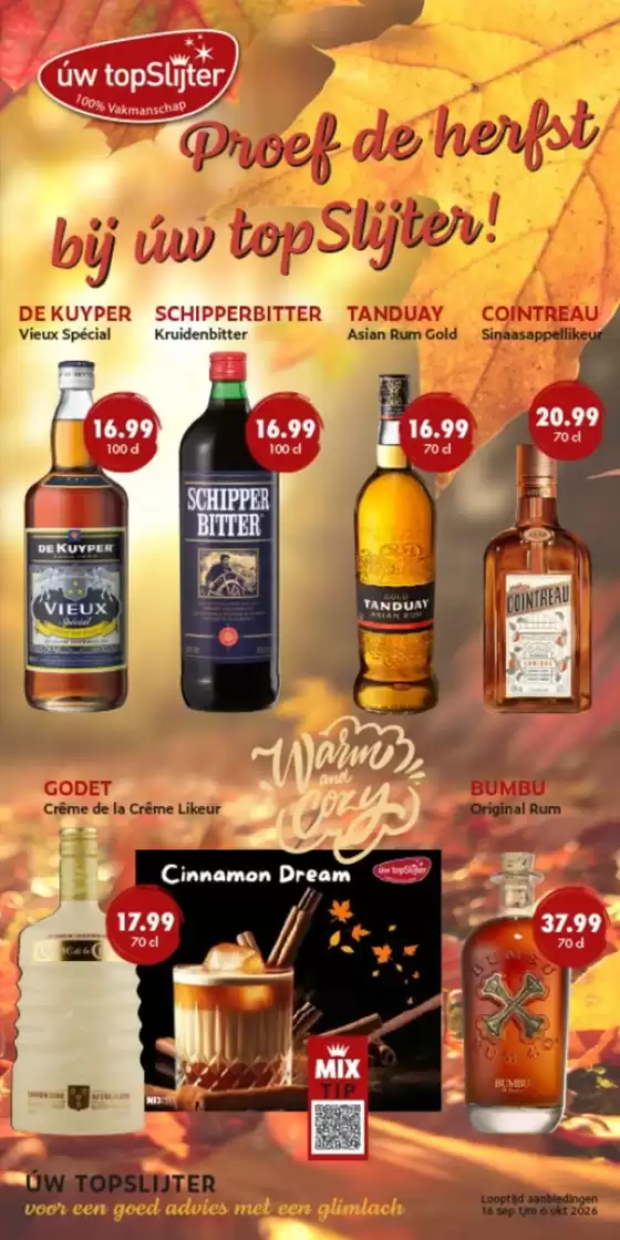 Catalogus van Úw topSlijter in Pannerden | Proef de herfst bij uw top slijter! | 2026-10-01T00:00:00.000Z - 2026-10-06T00:00:00.000Z