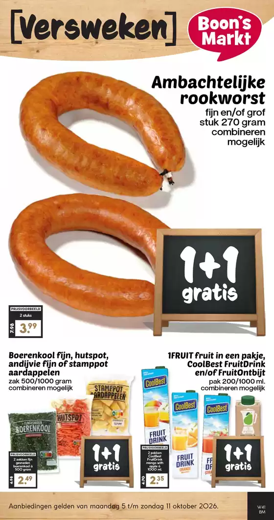 Catalogus van Boon's Markt | Topdeals en kortingen | 2026-10-05T00:00:00.000Z - 2026-10-11T00:00:00.000Z