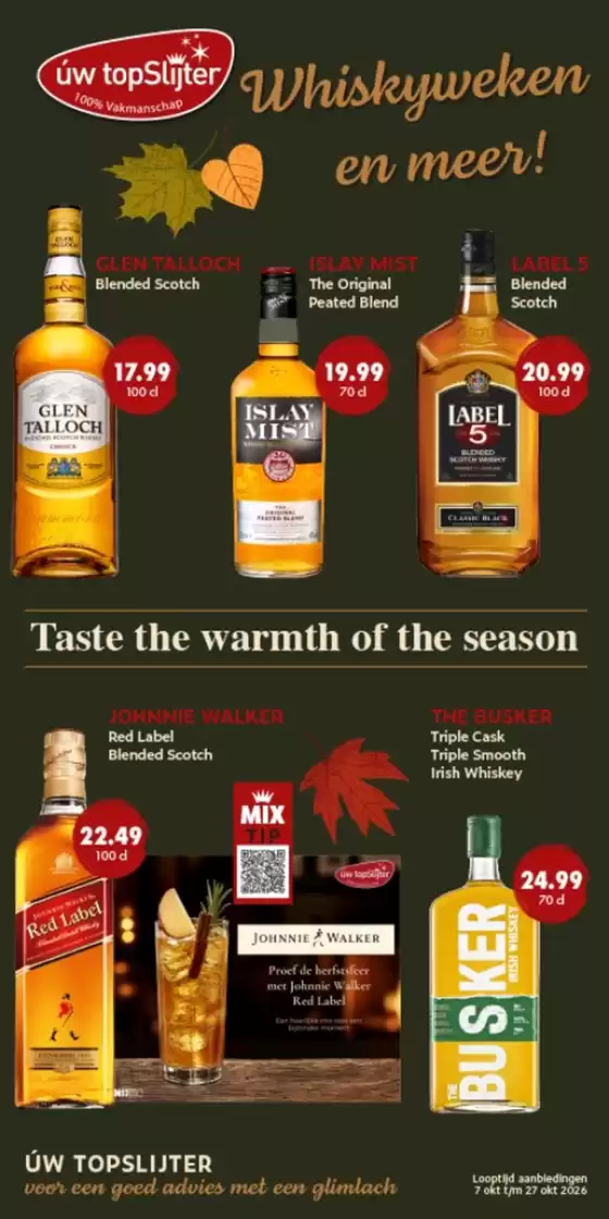 Úw topSlijter folder in Den Haag | Whiskyweken en meer! | 2026-10-09T00:00:00.000Z - 2026-10-27T00:00:00.000Z